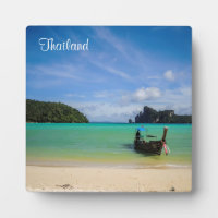 Thailand strandfoto met vissersboot