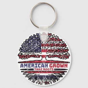Thailand Thai US American USA United States Tree Sleutelhanger