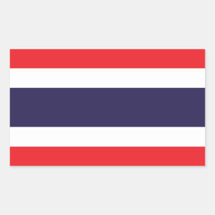 Thailand - Thaise vlag Rechthoekige Sticker