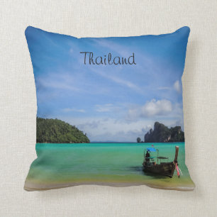 Thailand Travel Beach Foto met Vissende tas Kussen