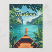Thailand Tropical Island Long Tail Boat  Briefkaart (Voorkant)