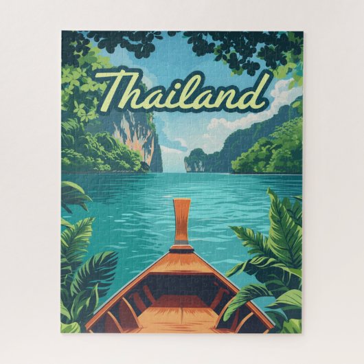 Thailand Tropical Island Long Tail Boat  Legpuzzel (Verticaal)