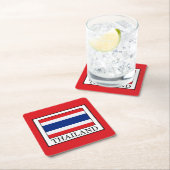 Thailand Vierkante Kartonnen Onderzetter (Insitu)