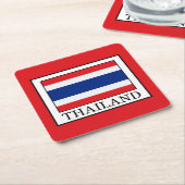 Thailand Vierkante Kartonnen Onderzetter (Schuin)