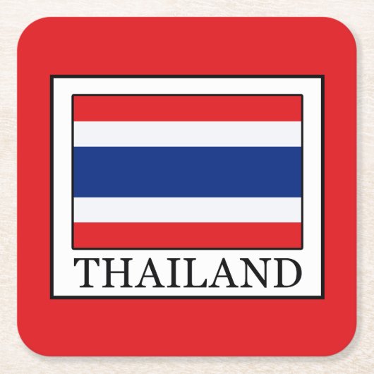 Thailand Vierkante Kartonnen Onderzetter (Voorkant)