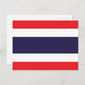 Thailand vlag briefkaart (Voorkant / Achterkant)