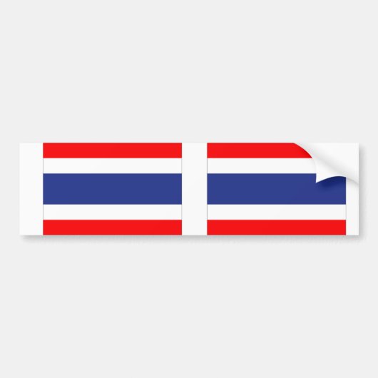Thailand vlag bumpersticker (Voorkant)
