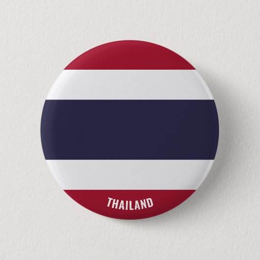 Thailand Vlag Charmante Patriottische Button (Voorkant)