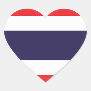 Thailand vlag hart sticker