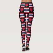 Thailand - Vlag Heart Pattern Cute Patriotic Thai Leggings (Achterkant)