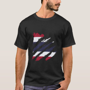 Thailand Vlag Klauw Thaise wortels Thaise trots Az T-shirt