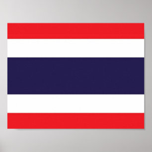 Thailand - vlag - poster