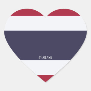 Thailand Vlag Prachtig Patriottisch Hart Sticker