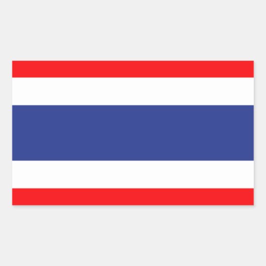 Thailand vlag rechthoekige sticker (Voorkant)
