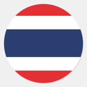 Thailand vlag ronde sticker