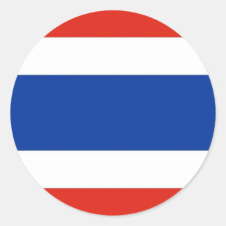 Thailand vlag ronde sticker