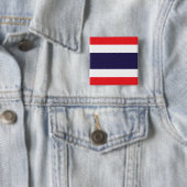 Thailand vlag vierkante button 5,1 cm (In situ)