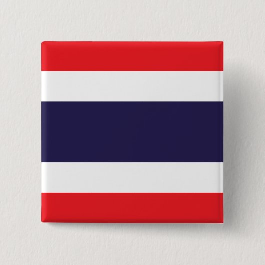 Thailand vlag vierkante button 5,1 cm (Voorkant)