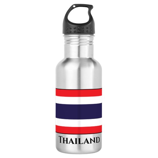 Thailand vlag waterfles (Voorkant)