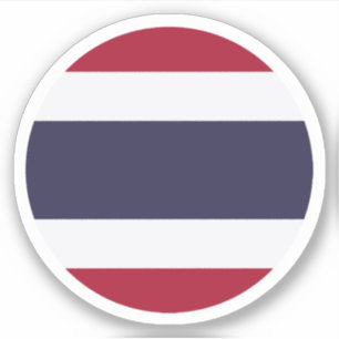 Thailand Vlaggen Ronde Sticker