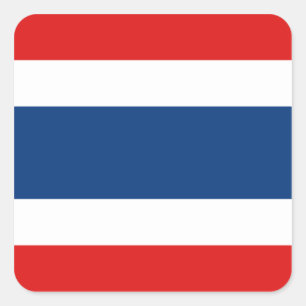 Thailand vlaggen vierkante sticker