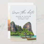 Thailand Wedding Phuket Photo Save the Date Kaart (Voorkant / Achterkant)