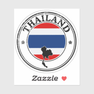 Thailand Zegel Sticker Ronde Vlag Voor Laptop Boek