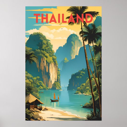 Thaïlande Poster traditionnel des voyages (Devant)