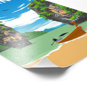 Thaïlande Vintage Minimal Retro Traevl Poster (Coin)