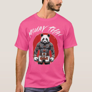 Thais boksen en Muay Thai Panda T-shirt