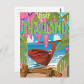 Thais leuk poster voor oldtimers briefkaart (Voorkant / Achterkant)