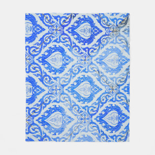 Thais patroon: keramische tegelkerk. fleece deken