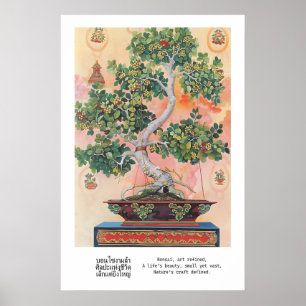 Thaise Bonsai Boom Kunstprint Traditionele Calligr Poster