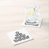 Thaise Cijfers Piramide ♦ Thaise Taal Schrift ♦ Vierkante Kartonnen Onderzetter (Insitu)