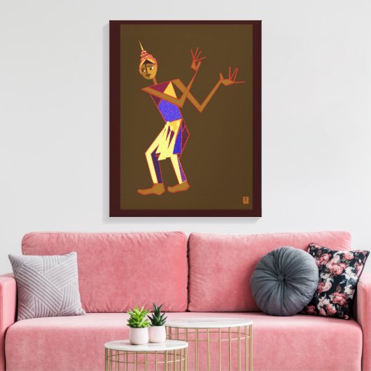 Thaise danser - man canvas afdruk (Insitu (Woonkamer))