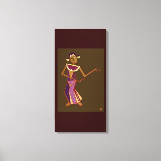 Thaise danseres - dame canvas afdruk (Voorkant)