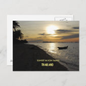 Thaise drijvende markt briefkaart (Voorkant / Achterkant)