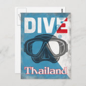 Thaise  duikmasker briefkaart (Voorkant / Achterkant)