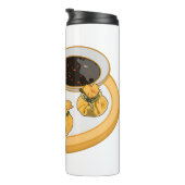 Thaise garnalen cartoon illustratie thermosbeker (Geroteerd rechts)