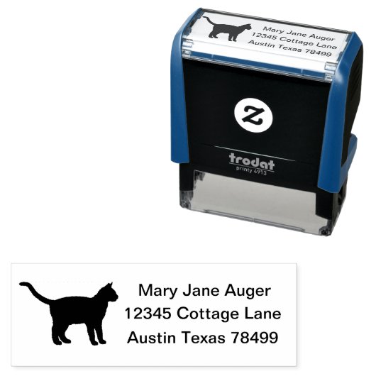 Thaise kat gepersonaliseerd  zelfinktende stempel (In situ)