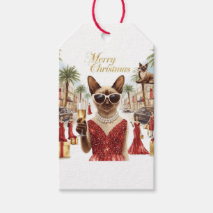 Thaise Kattenkerst uit Californië Cadeaulabel