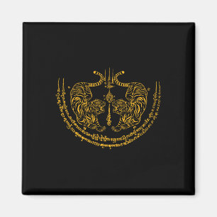 Thaise Kickbokser Muay Thai Thai Bokser Twin Tiger Magneet