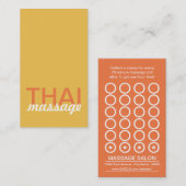 thaise massage punch card klantenkaartje (Voorkant / Achterkant)