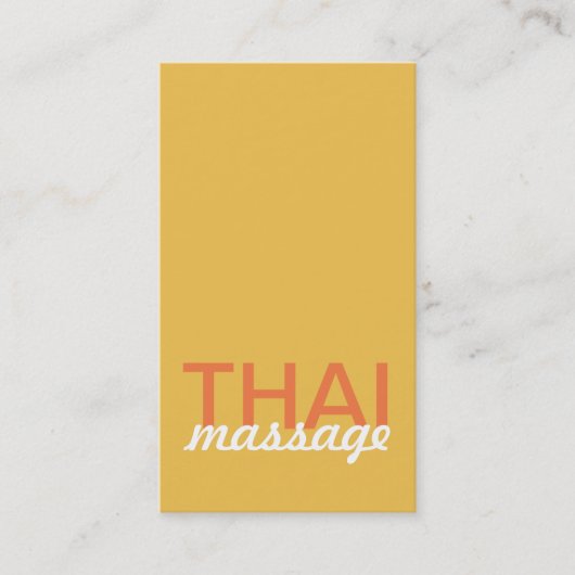 thaise massage punch card klantenkaartje (Voorkant)