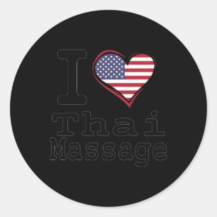 Thaise Massage Yoga Thaise Spa Massage Therapeut 4 Ronde Sticker