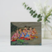 Thaise rechtbank dames briefkaart (Staand voorkant)