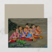 Thaise rechtbank dames briefkaart (Voorkant / Achterkant)