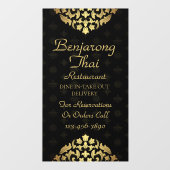 Thaise restaurants met traditionele Thaise kunst a Raamsticker (Vel)