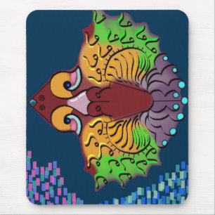 Thaise Schrift Abstracte Vissen Kunst   Muismat