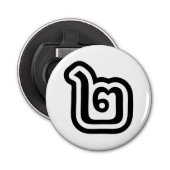 Thaise script nummer 2 / Twee / ๒ (Song) Button Flesopener (Voorkant)